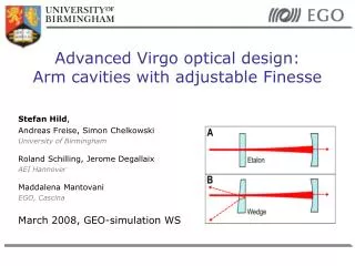 Advanced Virgo optical design: Arm cavities with adjustable Finesse