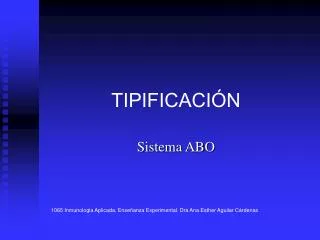tipificaci n