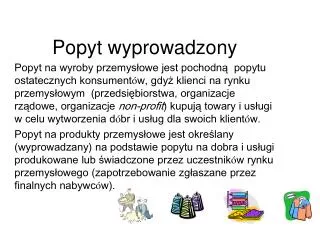 popyt wyprowadzony