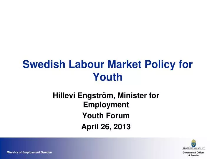 swedish labour market policy for youth