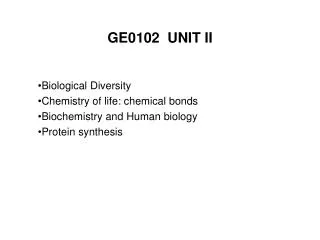 GE0102 UNIT II