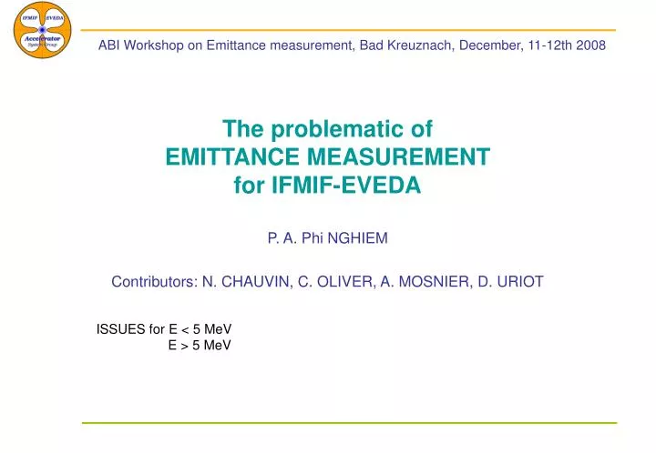 the problematic of emittance measurement for ifmif eveda