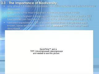 3.3 - The Importance of Biodiversity