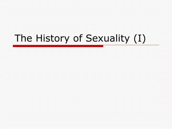 the history of sexuality i