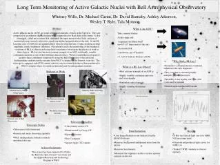 Long Term Monitoring of Active Galactic Nuclei with Bell Astrophysical Observatory
