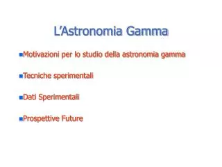 l astronomia gamma