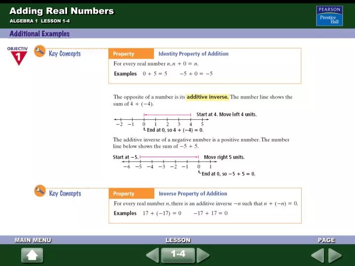 adding real numbers
