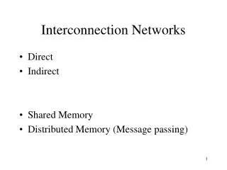 Interconnection Networks