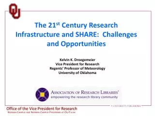 The 21 st Century Research Infrastructure and SHARE: Challenges and Opportunities