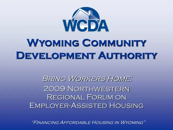 wyoming community development authority