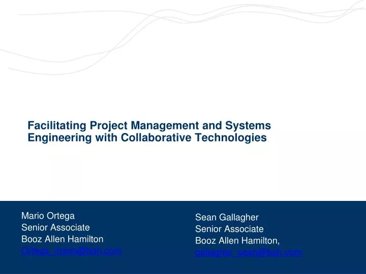 mario ortega senior associate booz allen hamilton ortega mario@bah com