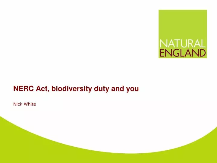 nerc act biodiversity duty and you