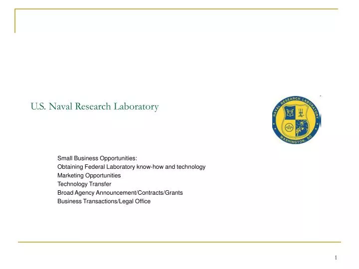 u s naval research laboratory