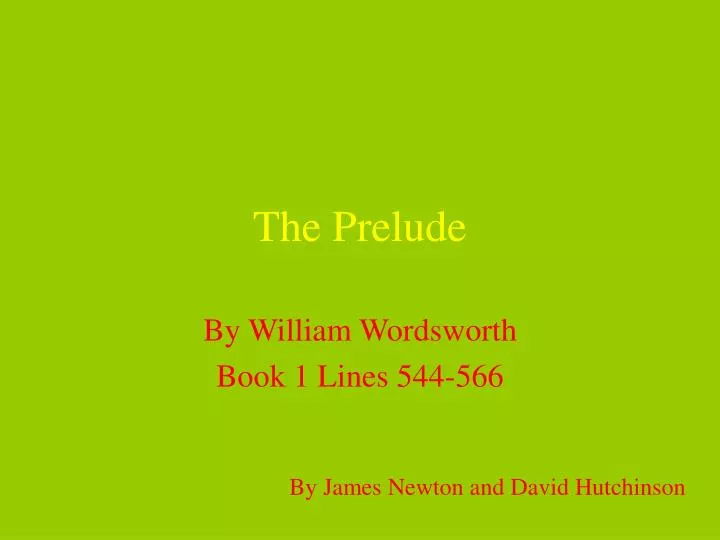 the prelude