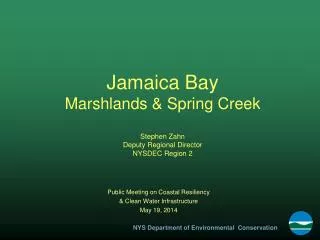 Jamaica Bay Marshlands &amp; Spring Creek Stephen Zahn Deputy Regional Director NYSDEC Region 2