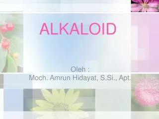 alkaloid