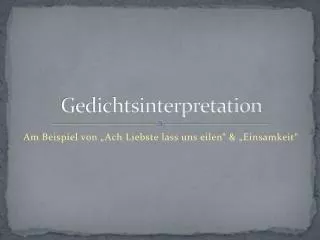 gedichtsinterpretation
