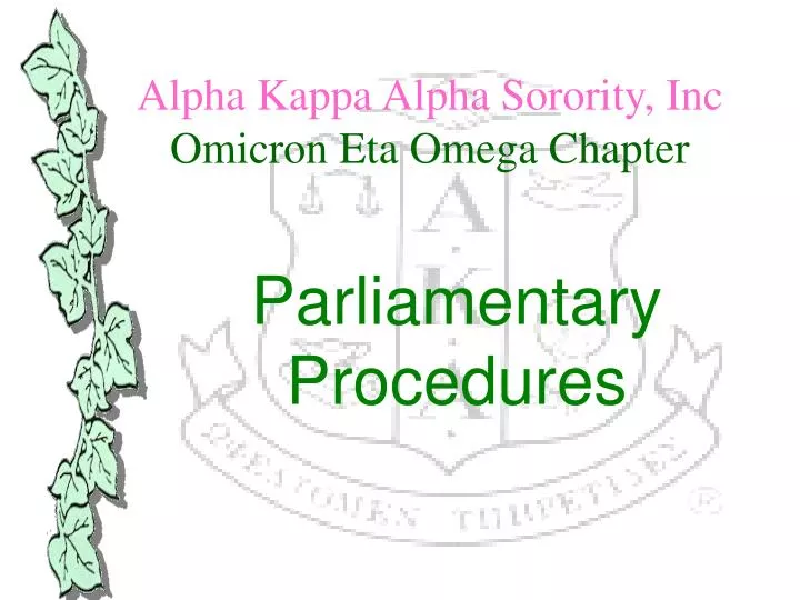 parliamentary procedures