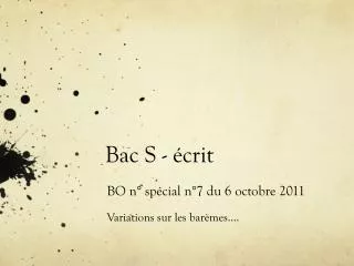 bac s crit