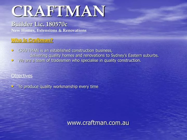 craftman builder lic 180570c new homes extensions renovations