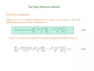The Finite-Difference Method