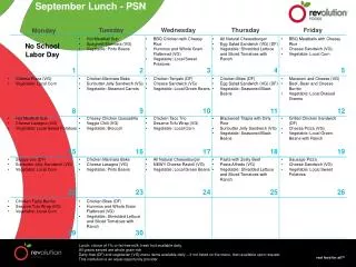 September Lunch - PSN