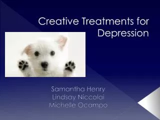 Creative Treatments for Depression