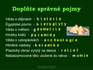 dopl te spr vn pojmy