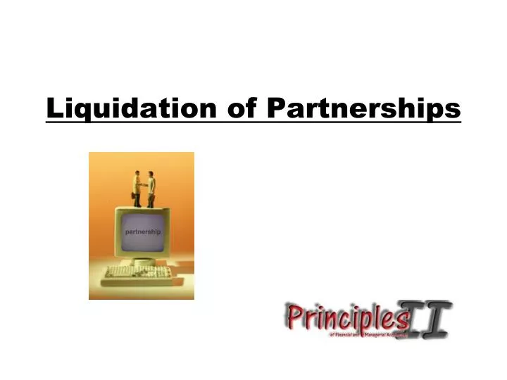 liquidation of partnerships