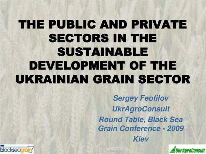 the public and private sectors in the sustainable development of the ukrainian grain sector