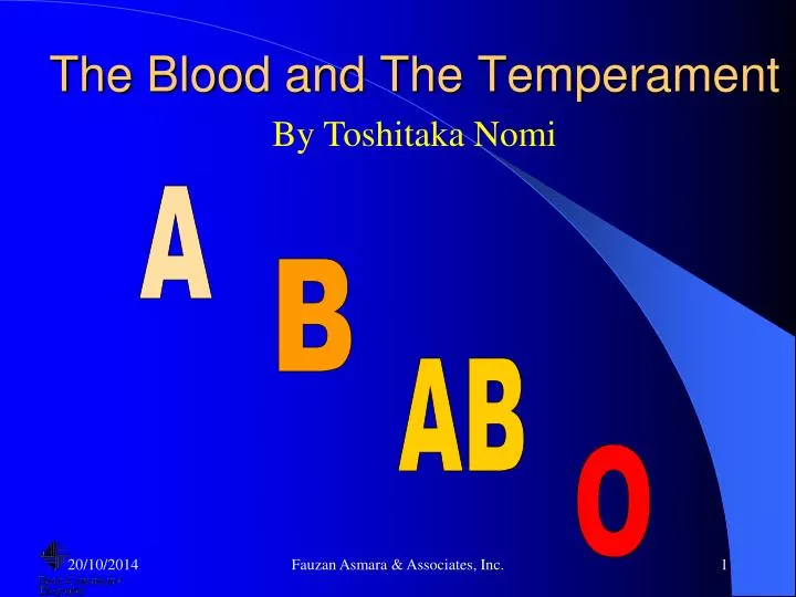 the blood and the temperament