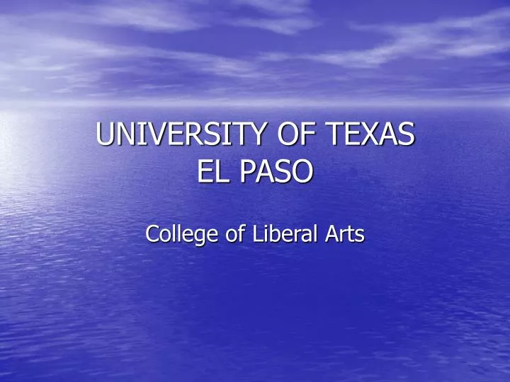 university of texas el paso