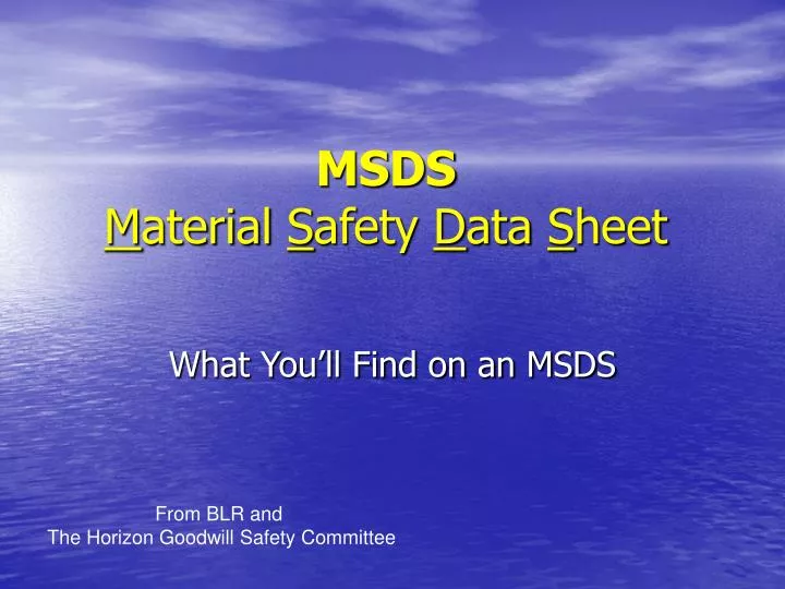 msds m aterial s afety d ata s heet