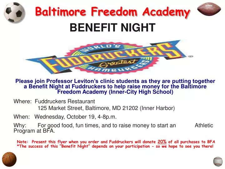 baltimore freedom academy benefit night