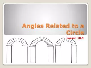Angles Related to a Circle