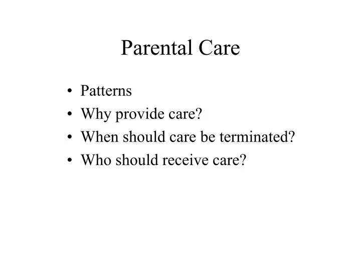 parental care