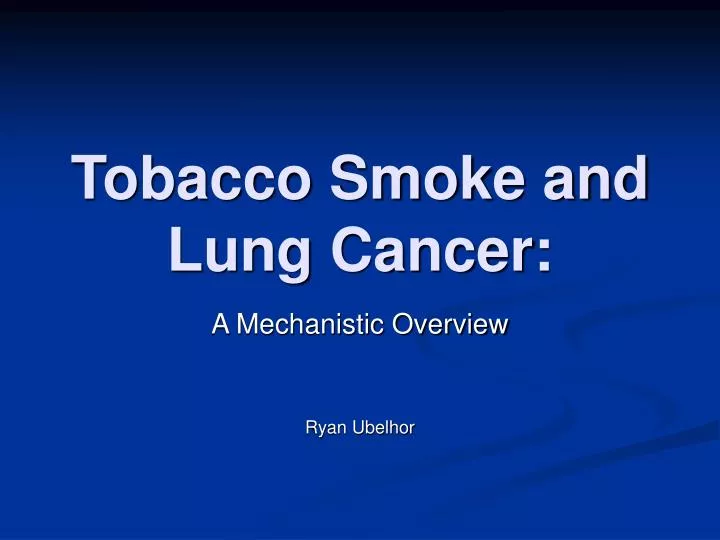 tobacco smoke and lung cancer
