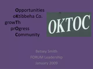 O pportunities o K tibbeha Co. grow T h pr O gress C ommunity