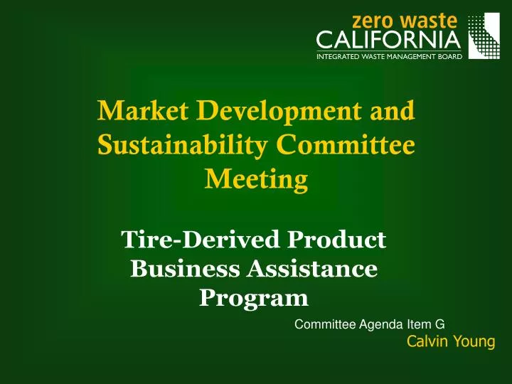 market development and sustainability committee meeting