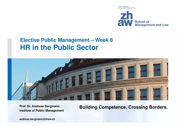 elective public management week 8 hr in the public sector