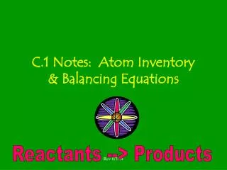 C.1 Notes: Atom Inventory &amp; Balancing Equations