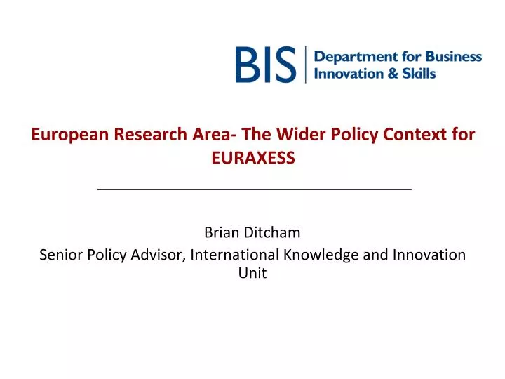 european research area the wider policy context for euraxess