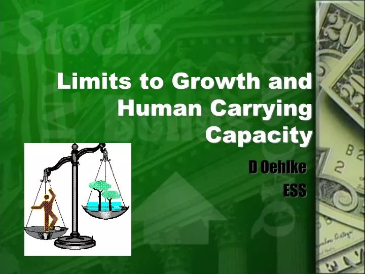 limits to growth and human carrying capacity