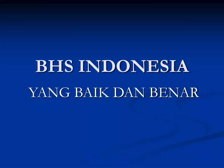 bhs indonesia