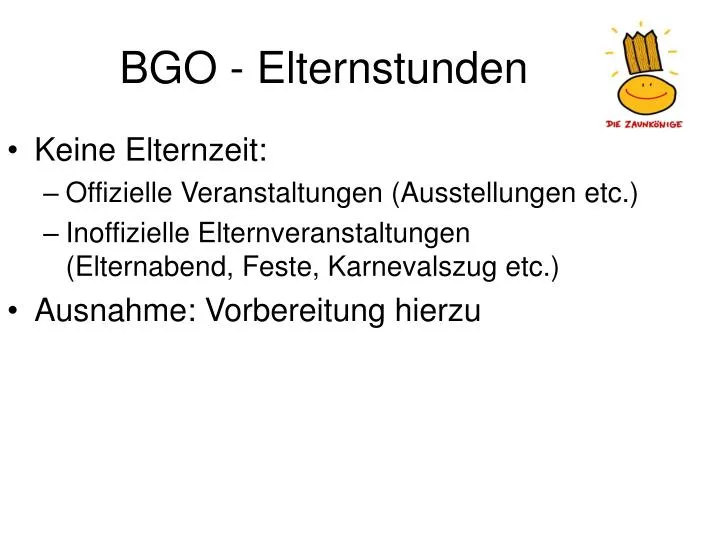 bgo elternstunden