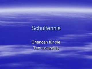 schultennis