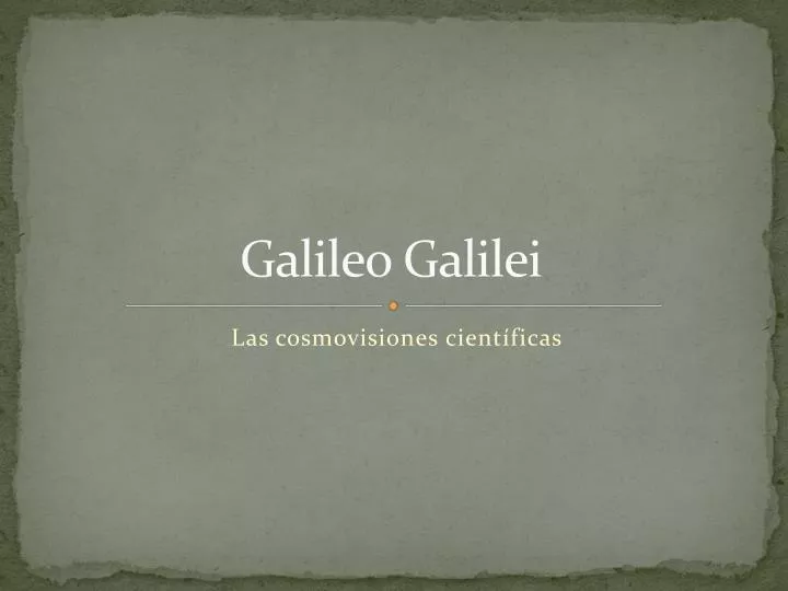 galileo galilei