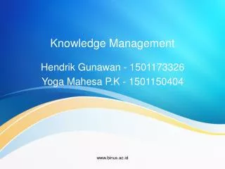 Knowledge Management