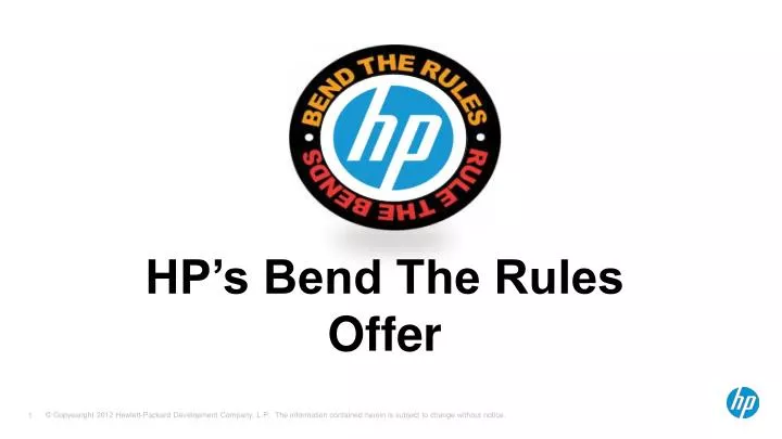 hp s bend the rules offer
