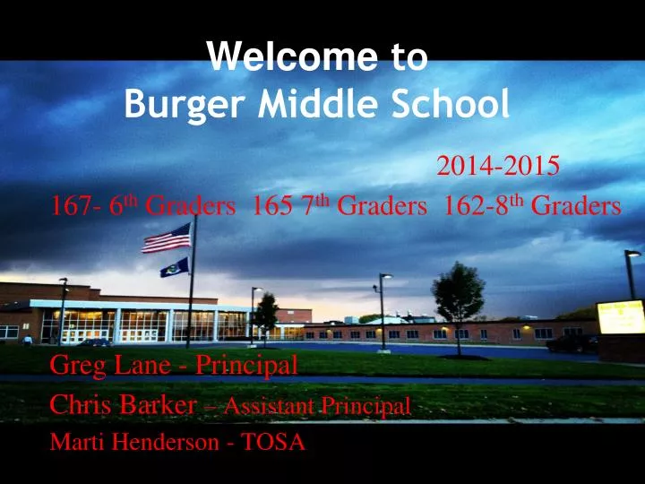 welcome to burger middle school